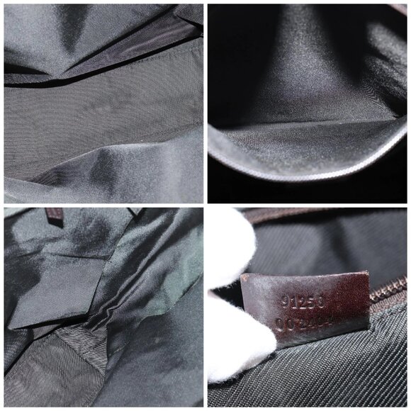 GUCCI GG Supreme Tote Bag PVC Beige Silver 91250 Auth 147043 - Picture 15 of 16